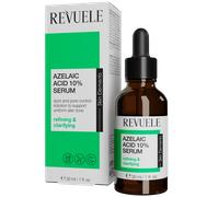 REVUELE Azelaic Acid Face Serum 10% - Uniforming Concentrate Treatment, Reduces Pores and Spots, Improves Skin Tone and Blemishes, Night Use, 30ml