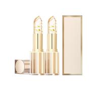 Revulve Crystal Ph Lipstick, Revulve Color Changing Lipsticks With Gold Foil, Moisturizing Glossy Shine Lip Gloss, Deep Nourishment, Transferproof Color Changing Lipstick for Women (2pcs)