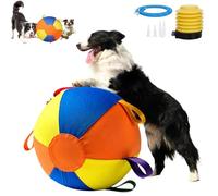 Revuterc 10/18/22" Calming Jumbo Ball for Dogs,Herding Ball for Dogs Large, Durable Tear-Resistant Inflatable Toys With Heavy-Duty Handle Cover & Pump, Big Exercise Toy for Pets And Horses (18in)