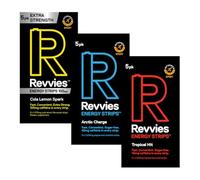 Revvies Energy Strips | Instant Boost | Suitable Pro Athletes | 15 Strips | 40mg Caffeine | Easy On The Stomach | Great for Exercise | Vegan | Sugar-Free | 3 x 5Pk