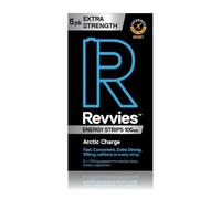 Revvies Extra Strength Energy Strips | 100mg Caffeine Per Strip | Suitable Pro Athlete | Sugar-Free | Less than 2 Calories | Vegan | Gluten Free (10 x 5Pk, Arctic Charge)