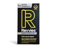 Revvies Extra Strength Energy Strips | 100mg Caffeine Per Strip | Suitable Pro Athlete | Sugar-Free | Less Than 2 Calories | Vegan | Gluten Free (10 x 5Pk, Cola Lemon Spark)