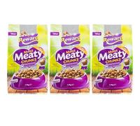 Rewaard Moist Meaty Chunks - Nutritious & Delicious Dog Food with Real Meat - Protein-Packed Meal for Adult Dogs - Enriched with Vitamins & Minerals - Pack of 3 x 1.5 KG Each (Chicken)
