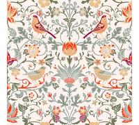 ReWallpaper Bird Flower Wallpapers Walls Peel and Stick Wallpaper Beige Botanical Green Sticky Vinyl Wrap for Furniture Floral Tropical Wallpaper Self Adhesive for Living Room 44.5CMx3M