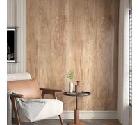 ReWallpaper Brown Wood Oak Effect Self Adhesive Wallpaper Vintage 60CMx5M Countertop Covering Vinyl Washable Wood Sticky Back Plastic for Wardrobe Doors Thick Wooden Wallpaper Living Room