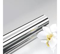 ReWallpaper Flexible Mirror Roll 40CMx7M Silver Sticky Back Plastic Mirrored Effect for Wardrobe Door Decorative Sticky Wallpaper Self Adhesive Non Glass Mirror Stickers for Kids Bedroom
