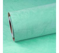 ReWallpaper Mint Green Velvet Fabric Wallpaper Self Adhesive Wallpaper Green Felt Flock Cloth Contact Paper for Crafts Wall Furniture Stickers Decor Kids Wallpaper Light Green 44.5cm×2m
