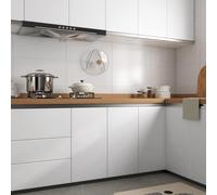 ReWallpaper Peel and Stick Wallpaper Kitchen 40cm x 7m Sticky Back Plastic Roll Matt White Vinyl Wrap for Kitchen Cupboards Desktop White Wallpaper for Bedroom Adults Vinyl Film Furniture