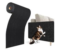 ReWallpaper Self Adhesive Cat Carpet Climbing Scratcher Black 60CMx2M Sticky Back Carpet Cat Scratcher Thick Black Cats Scratching Mat Furniture Protector Covers for Sofas Wall Shelves Removable
