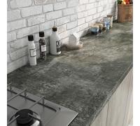 ReWallpaper Self Adhesive Wallpaper Cement Dark Grey 40CM×7M Kitchen Worktop Covering Thick Grey Concrete Effect Wallpaper for Living Room Bedroom Boys