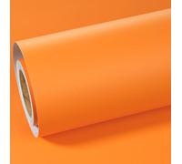 ReWallpaper Self Adhesive Wallpaper Orange Sticky Back Plastic Roll for Furniture Shelves Kitchen Cupboards 40cmx3m Vintage Bedroom Wallpaper for Adults Girls Orange Contact Paper Matte