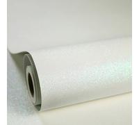 ReWallpaper Sparkle Wallpaper White Peel and Stick 40CM×7M Glitter Sticky Back Plastic Coloured Wall Paper Roll Living Room White Sparkly Decorative Paper for Furniture Stickers Removable