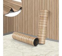 ReWallpaper Vintage Wooden Peel and Stick Wall Panels 3D 60CMx3M Foam Wood Effect Wallpaper Kitchen Waterproof Oak Wood Slats Texture Wallpaper Bedroom Studio TV Feature Wall Paneling Roll