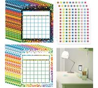 Reward Chart, 20 Pcs Sticker Chart Reward Stickers with 240Pcs Star and 240Pcs Smiley Face Stickers Behaviour Charts for Children Sticker Reward Chart for Teachers Parents to Encourage Good Behaviour