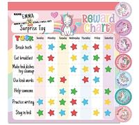 Reward Chart for Kids - Unicorn Magnetic Kids Behavior Chart, Pad with 26 Chore Charts, 1920 Star Stickers, 49 Incentive Stickers, Responsibility Chart for Kids Girls Toddlers - Kids Chore Chart