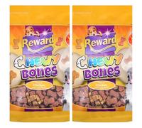 Reward Chewy Bones for Dogs | Natural Ingredients | No Added Sugar | Supports Oral Health | 2x700g Value Pack | Chicken & Beef Flavours
