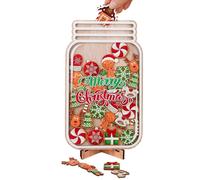 Reward Jar | Christmas Gingerbread Man Home Decoration | Reindeer Incentive Reward Glass System | For Students, , Homeschool, Preschool, Bedtime, Living Room, Bedroom, Bedtime