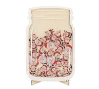 Reward Jar, Classroom Reward Jars for Behavior Management, Wooden Acrylic Positive Reinforcement Jar with Accessories for Home School Use, Lightweight Portable Durable (Father Christmas)