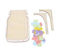 Reward Jar for Kids Solid Wood Magnetic Positive Behavior Incentive, Toddlers Potty Training Reward Jar with Wooden Stand for Classroom Home Use (Heart Style)