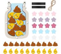 Reward Jar for Kids, Toilet Training & Chore Chart With 20 Tokens 20 Stars, Magnetic Behavior Incentive Jar for Boys Girls, Classroom Essentials, Homeschool Teacher Supplies (Star+Poo)