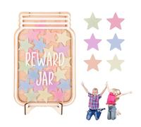 Reward Jar, Magnetic Reward Jar with Stars, Behaviour Charts for Children, Reward Chart for Children Behaviour, Joy Jar for Home School Classroom Teacher Parent