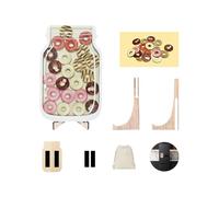 Reward jar reward jar magnetic,Smiley Face Reward Behavior Jar for Kids,Reward Jar With Stars,reward jars for children Motivate Good Behavior Reward Jar For Boys And Girls (2 PCS) (1PCS-Donut)