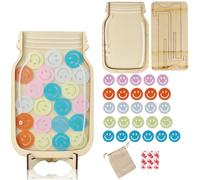 Reward Jar,Reward Jar With Stars,Reward Charts for Children Behaviour,Reward Jar With Stars Incentive Jar Good Behavior Jar Potty Train Tool Reward Board for Kids Home School Classroom (Smiling)