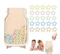 Reward Jar, Reward Jars for Children, Rewards Jar with 25 Stars for Children's Behavior, Good Behaviour Chart Reward Pot, Sticker Tokens for Daily Routine, Chores, Bedtime & Class