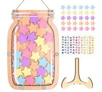 Reward Jar with 30 Star Tokens, Reward Jar, Motivate Good Behavior Reward Jar, Reward Charts for Children Behaviour Potty Training and Daily Chores Reward Chart for Kids, Reward Jar for Classroom