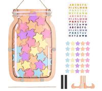 Reward Jar with 30 Stars, Magnetic Reward Jar for Good Behaviour, Wooden Rewards Chart with Stickers, Motivate Good Behavior, Incentive Jars for Students for Daily Routine, Chores, Bedtime & Class
