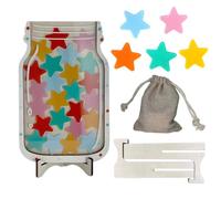 Reward Jar with Stars, Incentive Jar for Children Behaviour Potty Training Wooden Reward Charts Star Jars Reward System for Kids Home School Classroom Teacher Parent Y11XXJLG