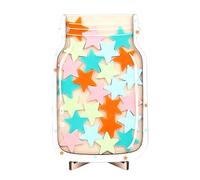 Reward Jar with Stars, Incentive Jar for Children Behaviour Star Jar Reward System Classroom Reward Jar Children's Reward Jar for Home School Classroom, Star Collect Jar Reward Chart