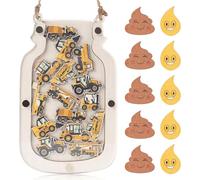 Reward Jars for Children, Potty Training Reward Chart, Reward Charts for Children Behaviour, Wooden Reward Jar Classroom Essentials for Boys Girls Student (Excavator + Poop + Water Drops)