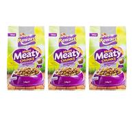 Reward Meaty Bites Moist Chicken Dog Food Chunks - Complete & Balanced Adult Dog Meal - Soft Protein-Rich Wet Food with Vitamins & Minerals Pack of 3 x 1.5KG Each