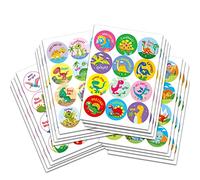 Reward Stickers for Kids Dinosaur Stickers for Children, Kids Reward Stickers Teacher Stickers with Pack of 120 Stickers (30 mm) Round Waterproof Lovely Reward Stickers (192 Packs)