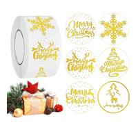 Reward Stickers - Snowflake Stickers for Cards, Adhesive Sticker Paper, Festive Christmas Sticker Roll with Vivid Patterns, Snowflake Tree Thin Decals for Classroom Motivation, 500 Pieces