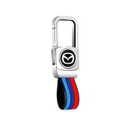 REWIASF Car Keyring for Mazda 2 3 6 CX-3 CX-30 CX-5 CX-50 CX-60 CX-7 CX-8 CX-9 MX-5 MX-30, Keychain with Logo Gift for Men Personalised Keychain Car Accessories Family Present,E