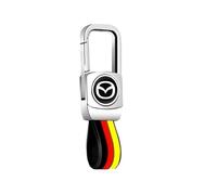 REWIASF Car Keyring for Mazda 3 2 6 Atenza Axela Mx3 Mx5 Cx-5 Cx-3, Keychain with Logo Gift for Men Personalised Keychain Car Accessories Family Present,D