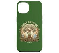 Rewild The Future s Solarpunk Robot s Nature Tech Tree Case for iPhone 13