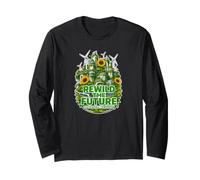 Rewild The Future Solarpunk Design Environmental Optimism Long Sleeve T-Shirt