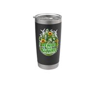 Rewild The Future Solarpunk Design Environmental Optimism Stainless Steel Insulated Tumbler