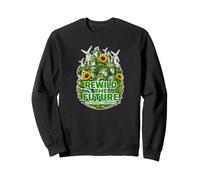 Rewild The Future Solarpunk Design Environmental Optimism Sweatshirt