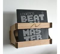 Rewind Designs Vinyl Record storage wall mounted box/crate for up to 30 7 inch records (Oak)