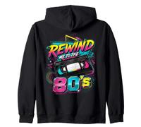 Rewind Me to the 80’s Retro Videocassette Nostalgia Meme Zip Hoodie