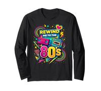 Rewind Me to the 80s Vintage Nostalgia Retro Videocassette Long Sleeve T-Shirt