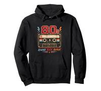 Rewind Rock Repeat Retro 80s Rock Cassette Tape Pullover Hoodie