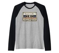 Rewind to The 80s Vintage Mixtape Retro Design 80's Raglan Baseball Tee