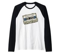 Rewind to The 80s Vintage Mixtape Retro Design Raglan Baseball Tee