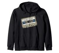 Rewind to the 80s Vintage Mixtape Retro Design Zip Hoodie