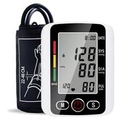 Rewing Blood Pressure Monitors for Home use with Cuff Arm,Automatic Blood Pressure Machine Upper Arm for 2 Users BP Machine with Battery, White